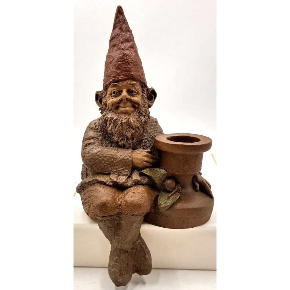 Tom Clark Gnome JACK B NIMBLE Figurine #37 Candlestick Holder Shelf Sitter Books - Picture 3 of 9